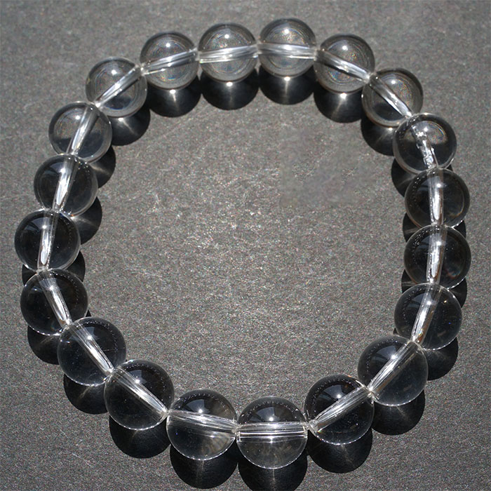 山梨県黒平水晶プレスレット　 新品　未使用 BYS112 山梨県黒平産黒水晶12mm玉ブレスレット 山梨の職人が製作した