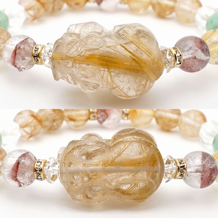 ゴールドルチル 仕事運 金紅石入り水晶 集中力 向上心 ヒーリング 浄化