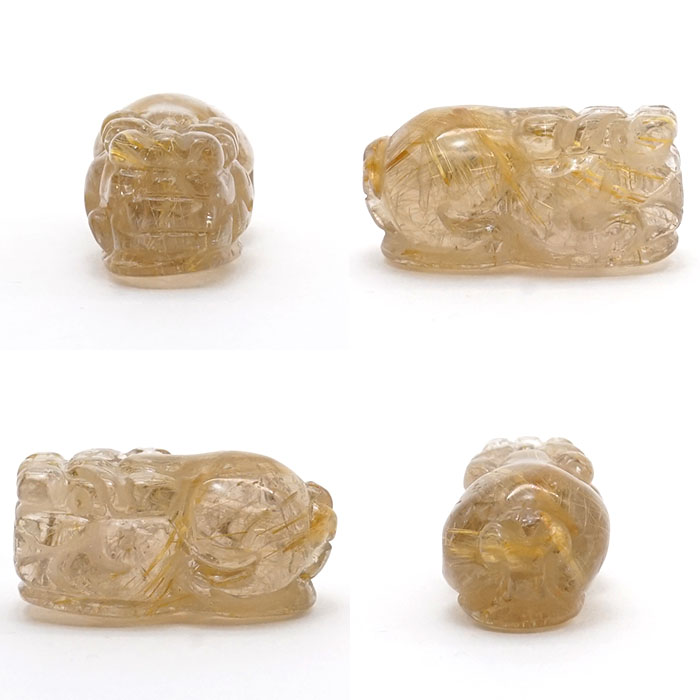 【極上美品】ルチルクォーツ貔貅【最強金運】 ◇限定入荷！◇極上彫刻貔貅！◇金運・仕事運・勝負運を象徴する石