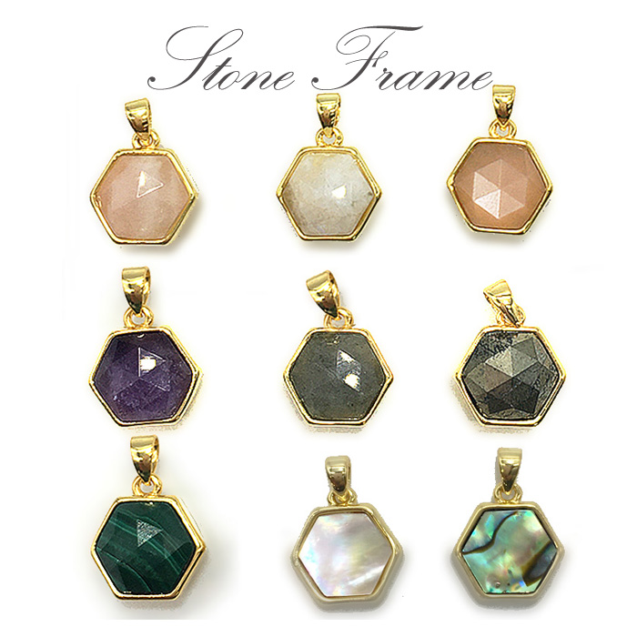 チャーム,ビジュー,フレームストーン,天然石,貝,パーツ,座付き,台座,石