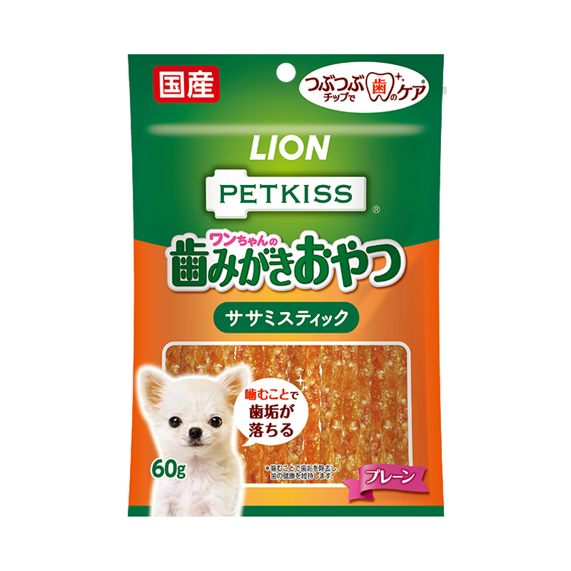 PETKISS ワンちゃんの歯みがきおやつ 低脂肪ササミスティック プレーン