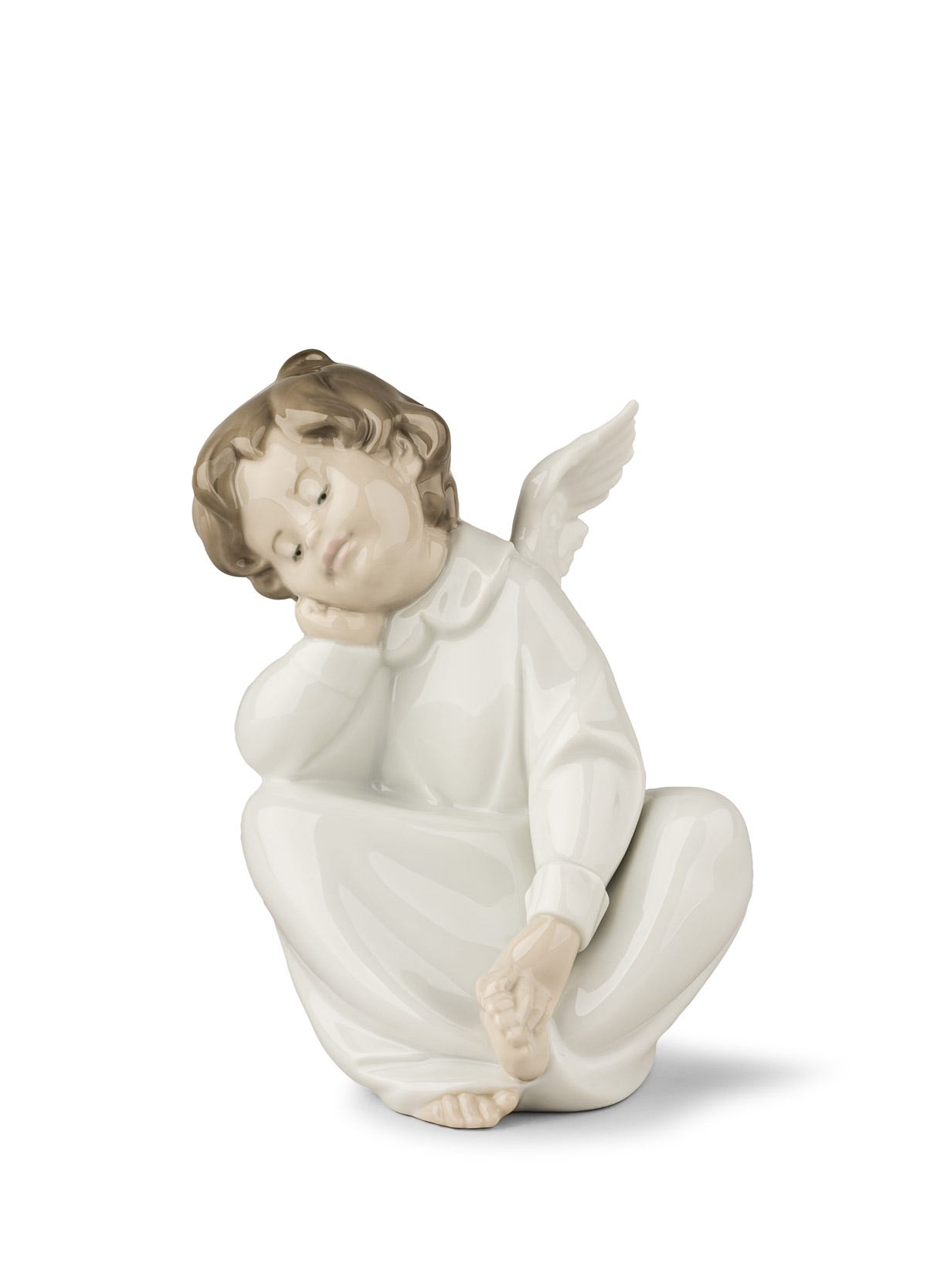 Lladro 天使 フィギュア 約15cm　新品未使用 LLADRO（リヤドロ） 天使の考えごと(わかってきたぞ) フィギュア 人形