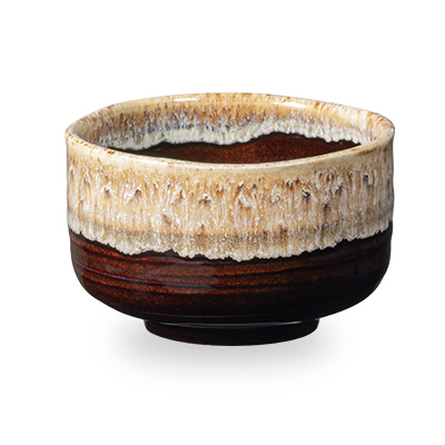 LUPICIA】波佐見焼 ミニ抹茶碗 飴茶白唐津流し | 茶器・オリジナル