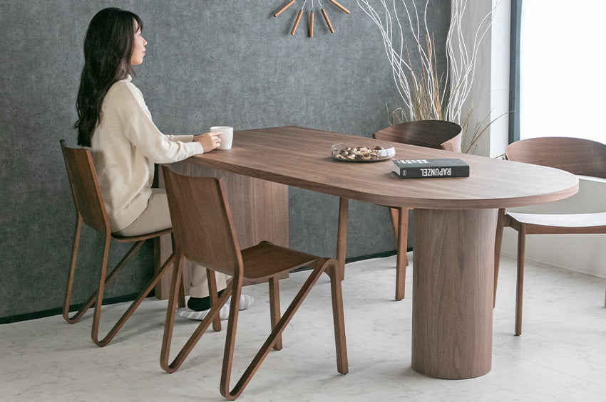 lushroom 【2脚/4脚セット】 ダイニングチェア 天然木 ウォールナット