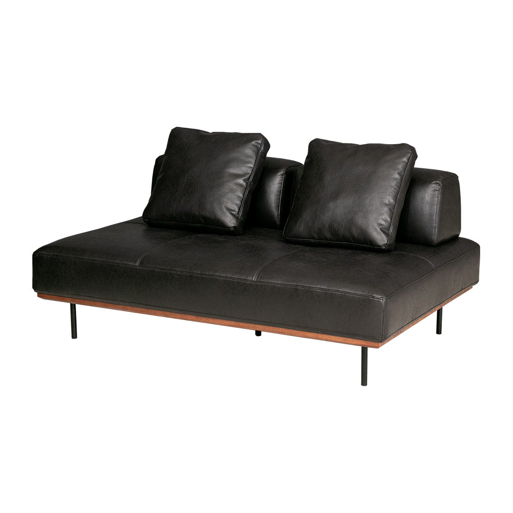 lushroom アイランドソファ 2人掛け レザーファブリック ソファー