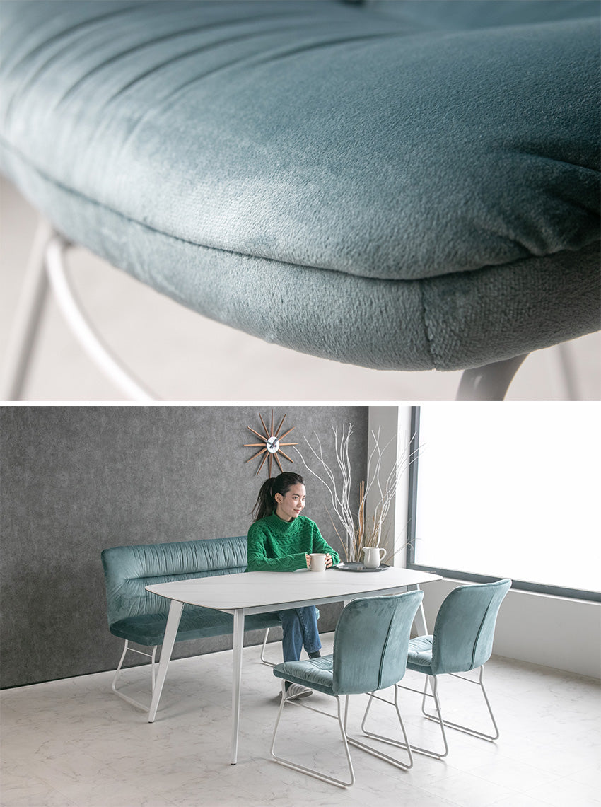 lushroom 【同色2脚セット】 ダイニングチェア ファブリック モケット