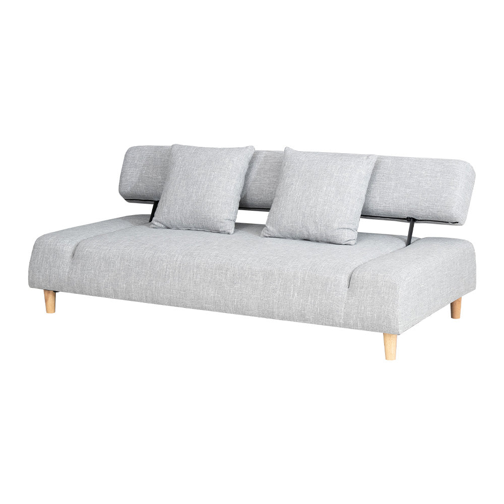 lushroom ソファベッド 3人掛け ファブリック グレー ブラウン