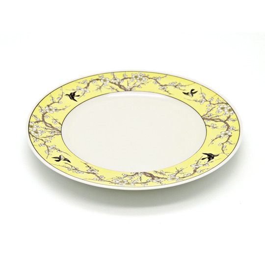 深川製磁】梅小鳥外濃 ミート皿 黄色 (木箱入) 商品詳細｜株式会社宗光陶苑
