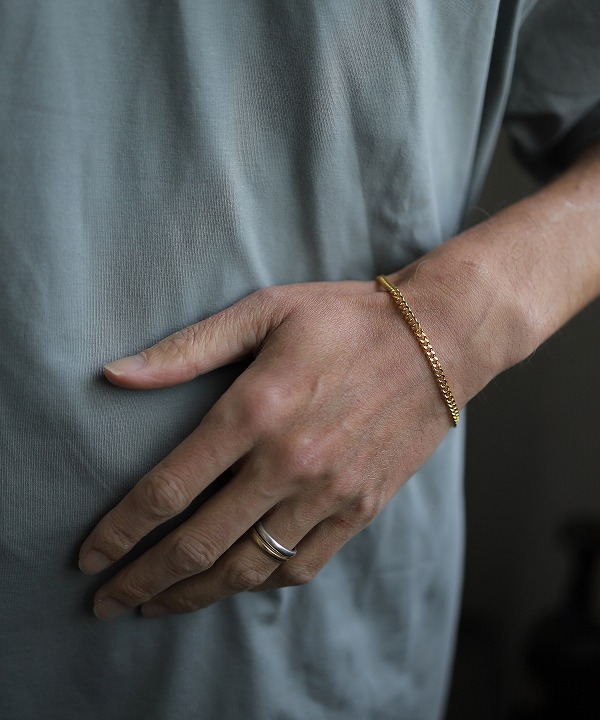 ROSETTA PRAYER/ロゼッタプレア 3.7mm FLAT LINK CHAIN BRACELET