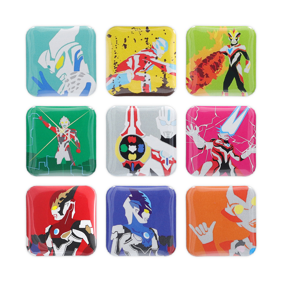 スクエア缶バッジコレクション iconic art 全18種 コンプリートセット