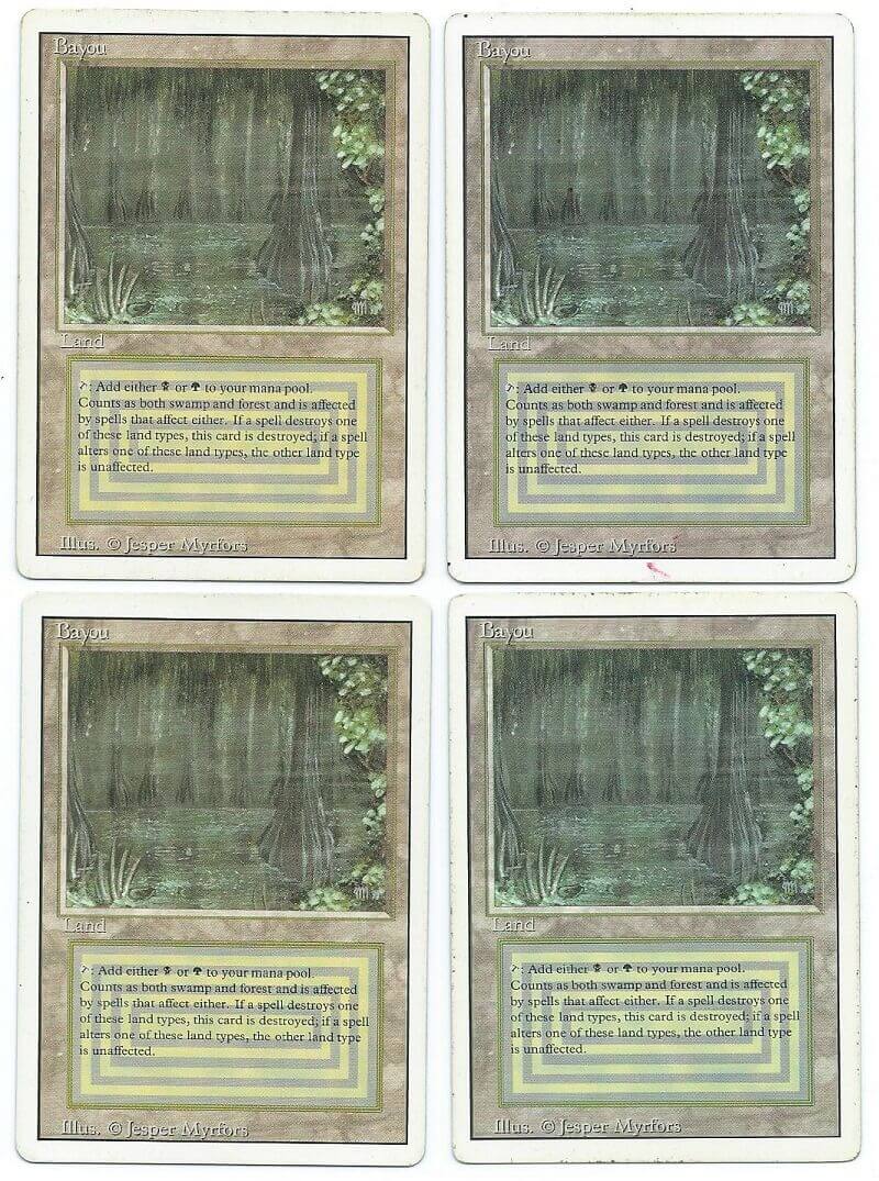 4x Bayou Revised Magic the Gathering | Dual lands | MTG Duals