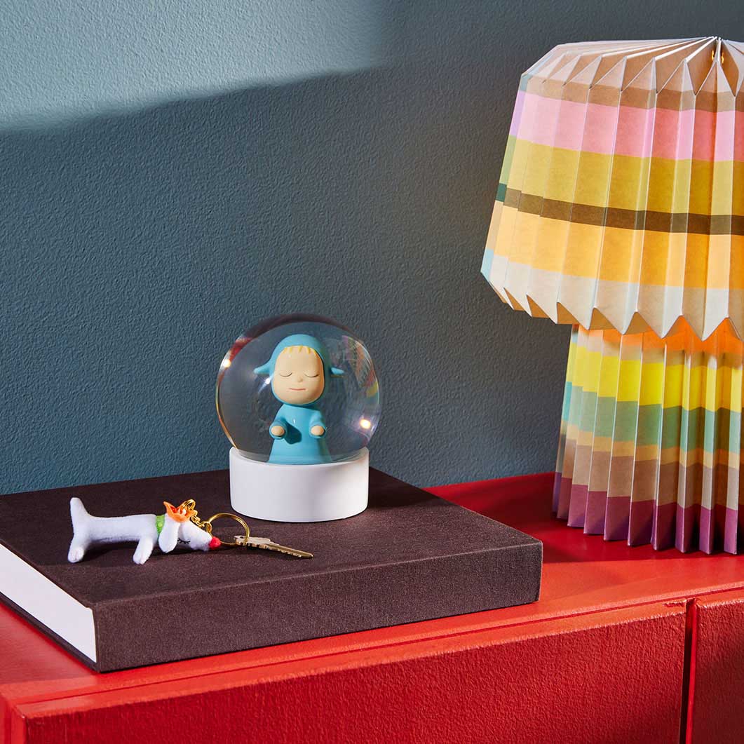 奈良美智 スノードーム Little Wanderer ブルー(ブルー)：オフィス