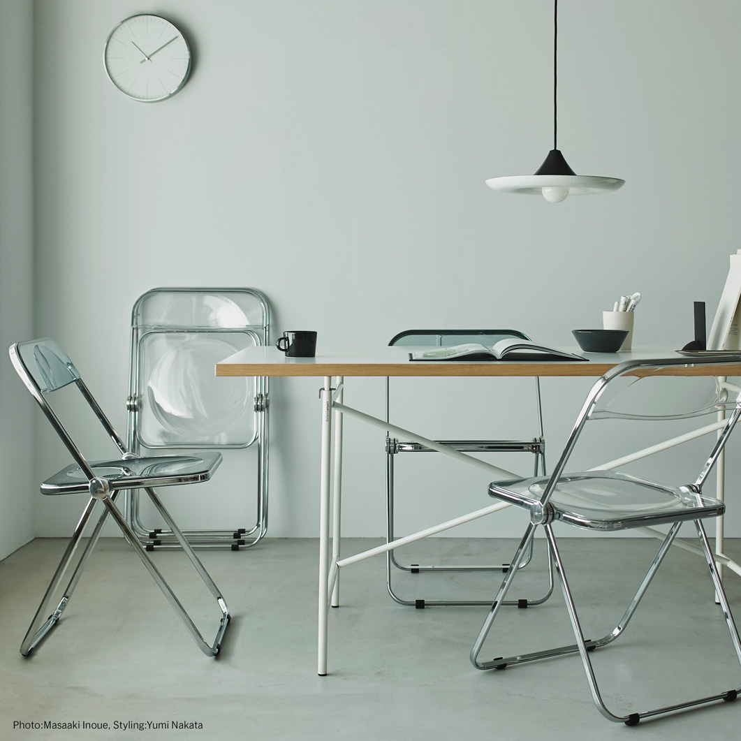 Plia チェア クローム x クリア(クローム x クリア)：ホーム