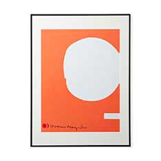 イサム・ノグチ：1AT 丸 オレンジ フレーム付ポスター(1AT 丸 オレンジ