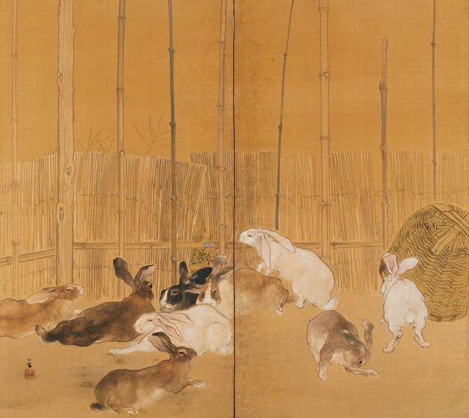 飼われたる猿と兎 - 東京国立近代美術館