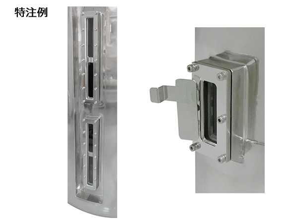 角フランジのぞき窓（角窓）【KNM】: オプション加工