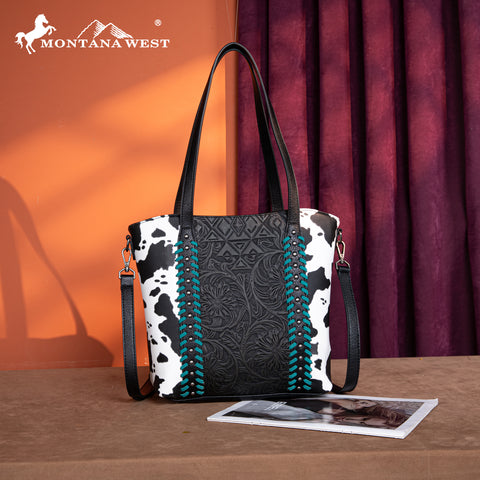 MW1318G-8318 Montana West Tooled Collection Concealed Carry Tote