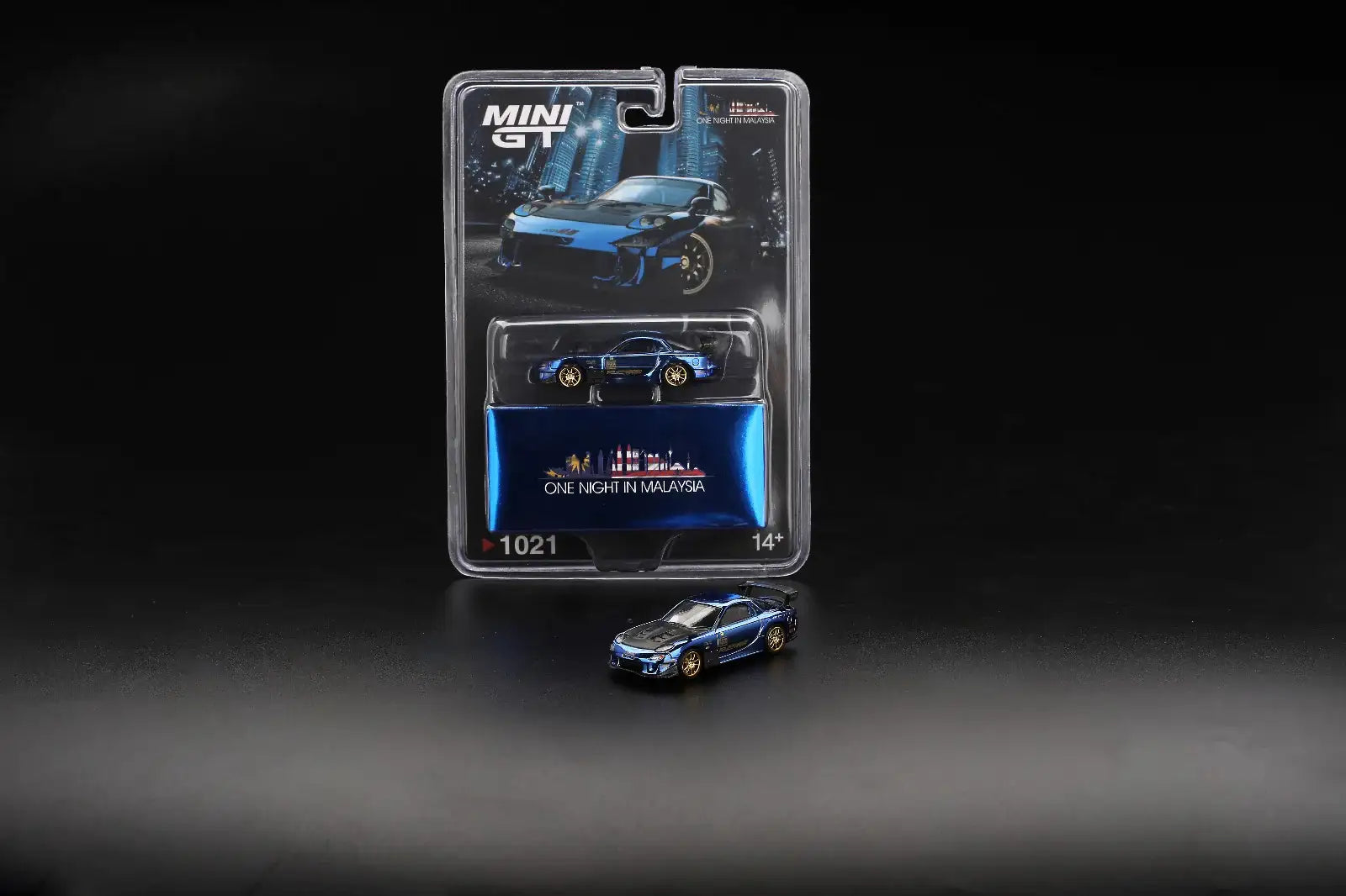 Mini GT MDX 2025 #1020/ #1021 Mazda RX-7 RE-Amemiya Chrome Blue