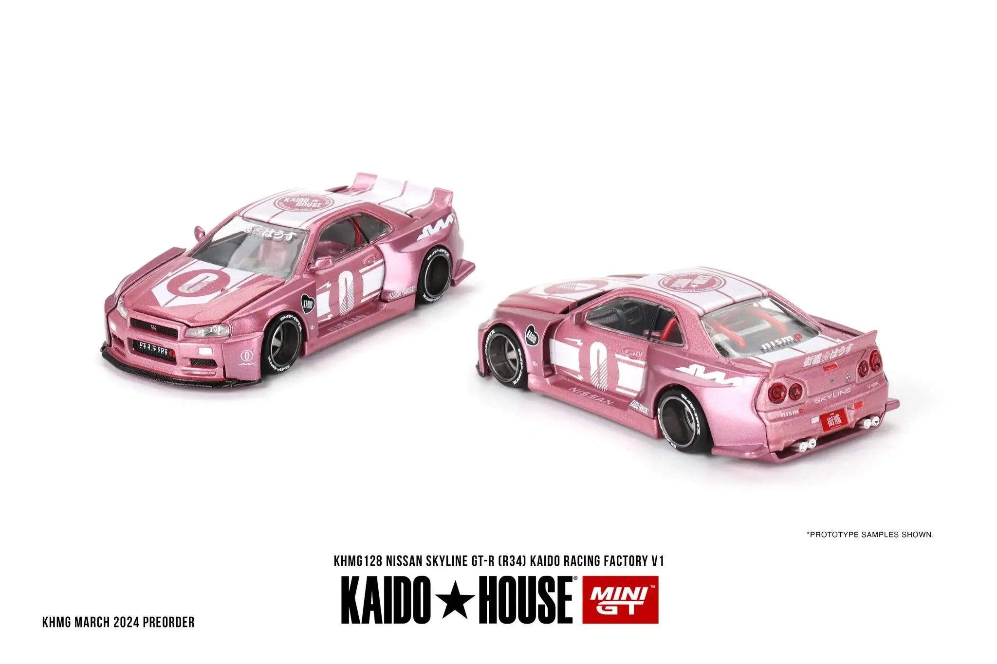 Mini GT x Kaido House #128 Nissan Skyline GT-R (R34) KAIDO RACING