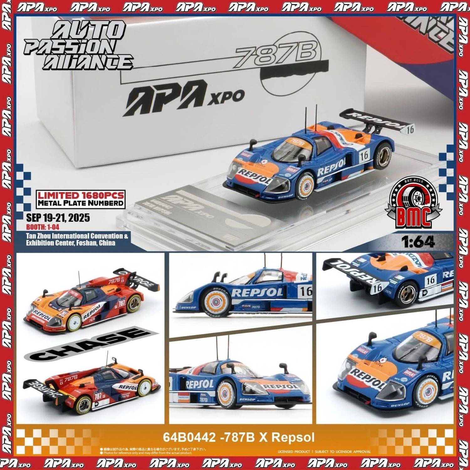 BMC Models x APA XPO 1:64 Repsol Mazda 787B Blue Limited Edition
