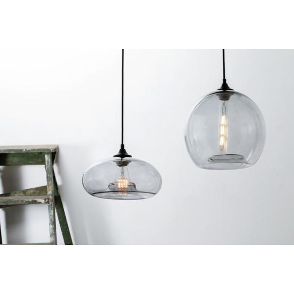 灯具セット】グレーグラスペンダントシェードラウンド ※電球なし ※LED