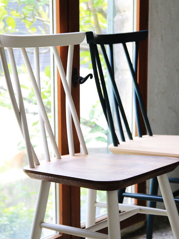 英国スタイル家具 ダイニングチェア エックスバック カラー塗装 オスモ