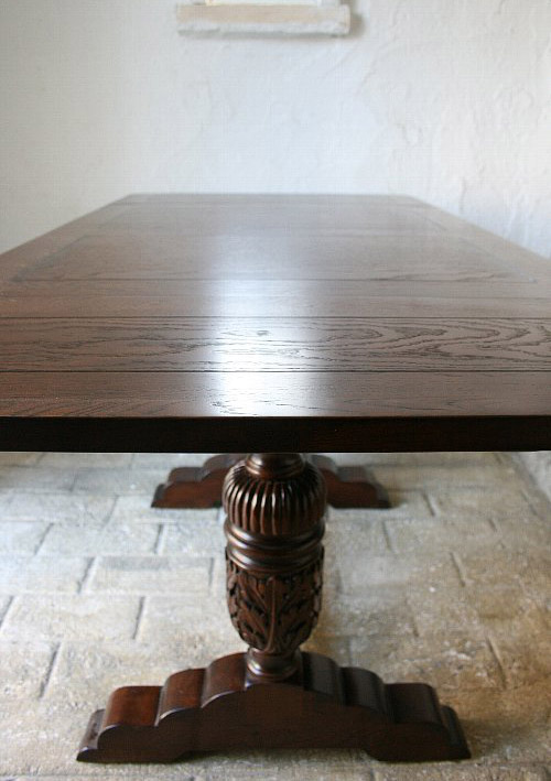 英国アンティークリプロダクト オーク 伸長式 ドローリーフ ダイニング