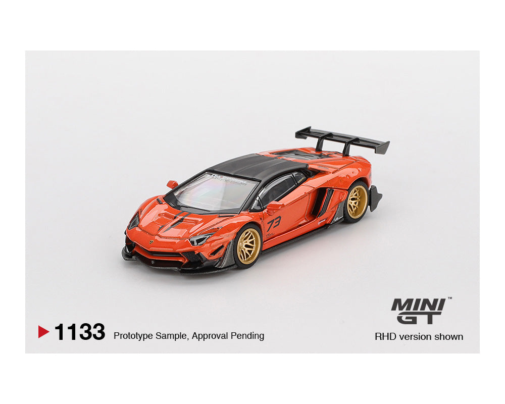 PREORDER* MINI GT 1:64 Lamborghini Aventador LB-WORKS in Orange