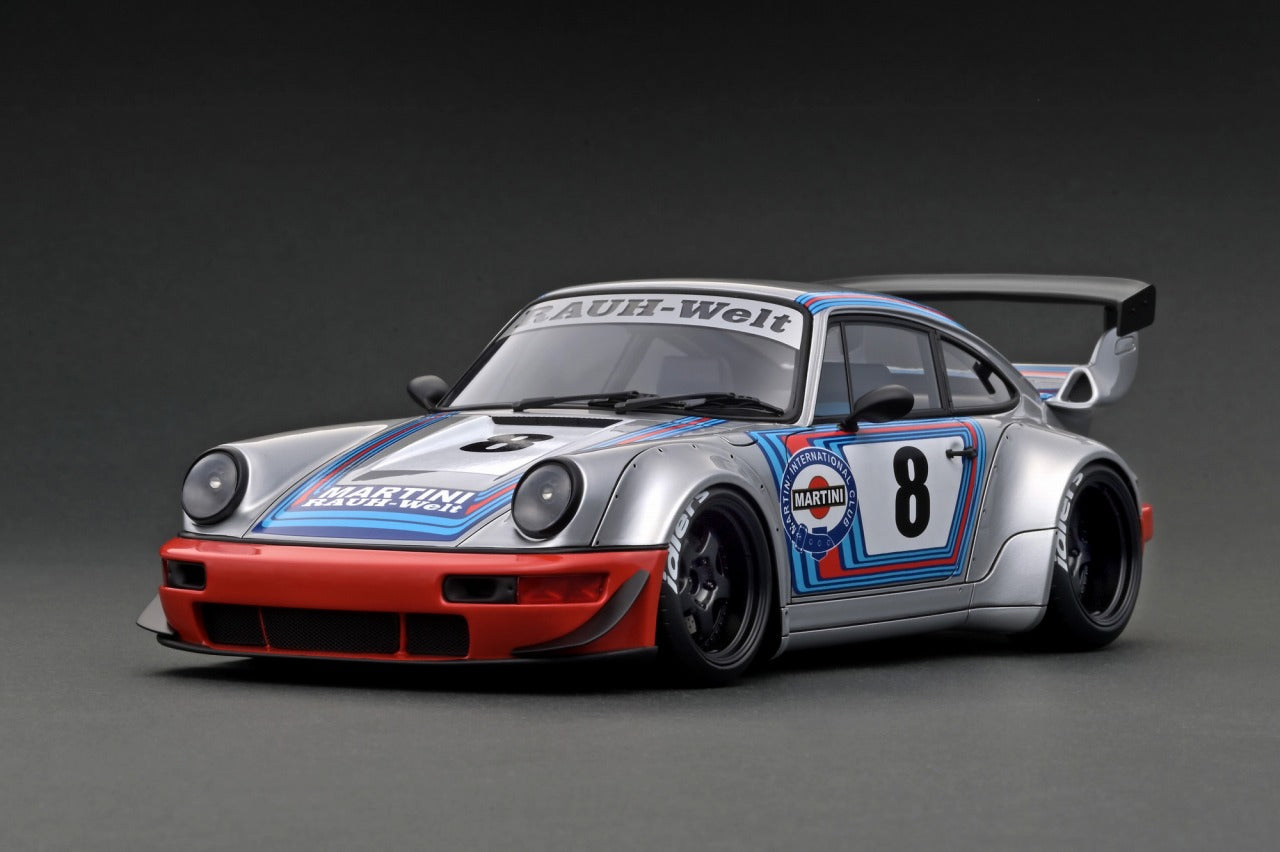 Ignition Model 1:18 Porsche 964 RWB in Silver / Blue / Red – Model
