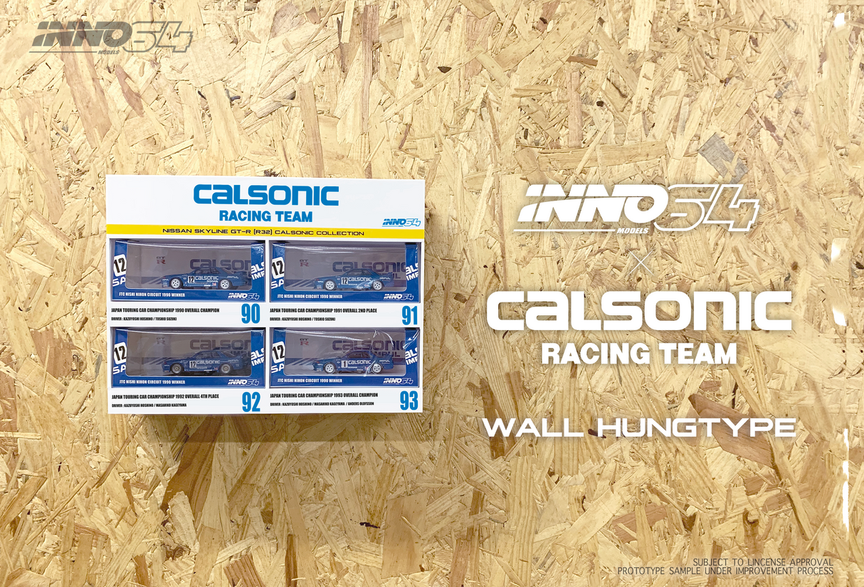 INNO Models 1:64 Nissan Skyline GT-R R32 Calsonic Box Set (1990