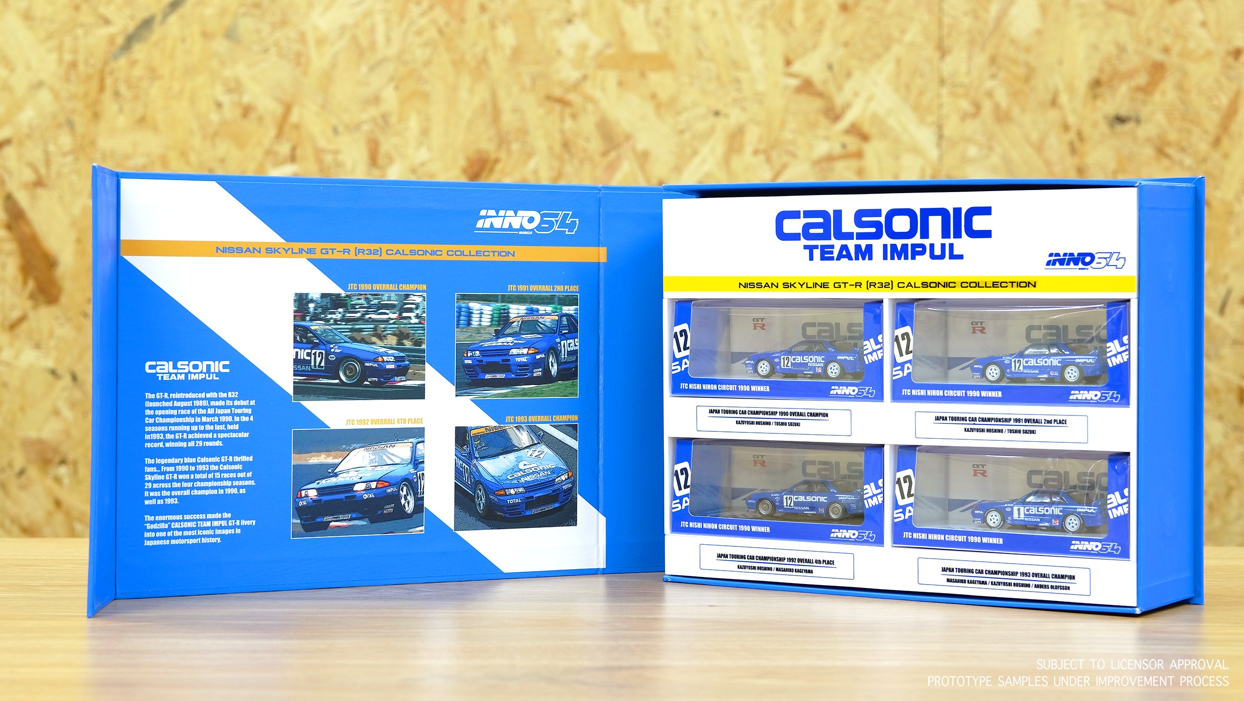 INNO Models 1:64 Nissan Skyline GT-R R32 Calsonic Box Set (1990