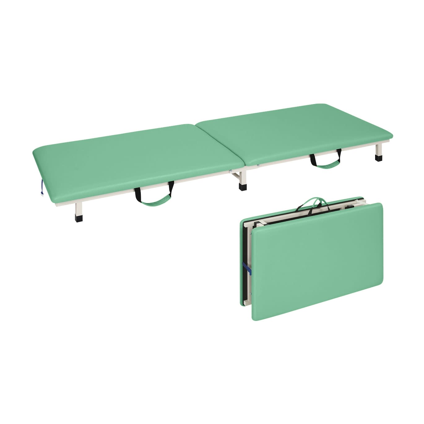 付添ポータブルベッド 折りたたみベッド 24-4277-0001 ビニルレザー白