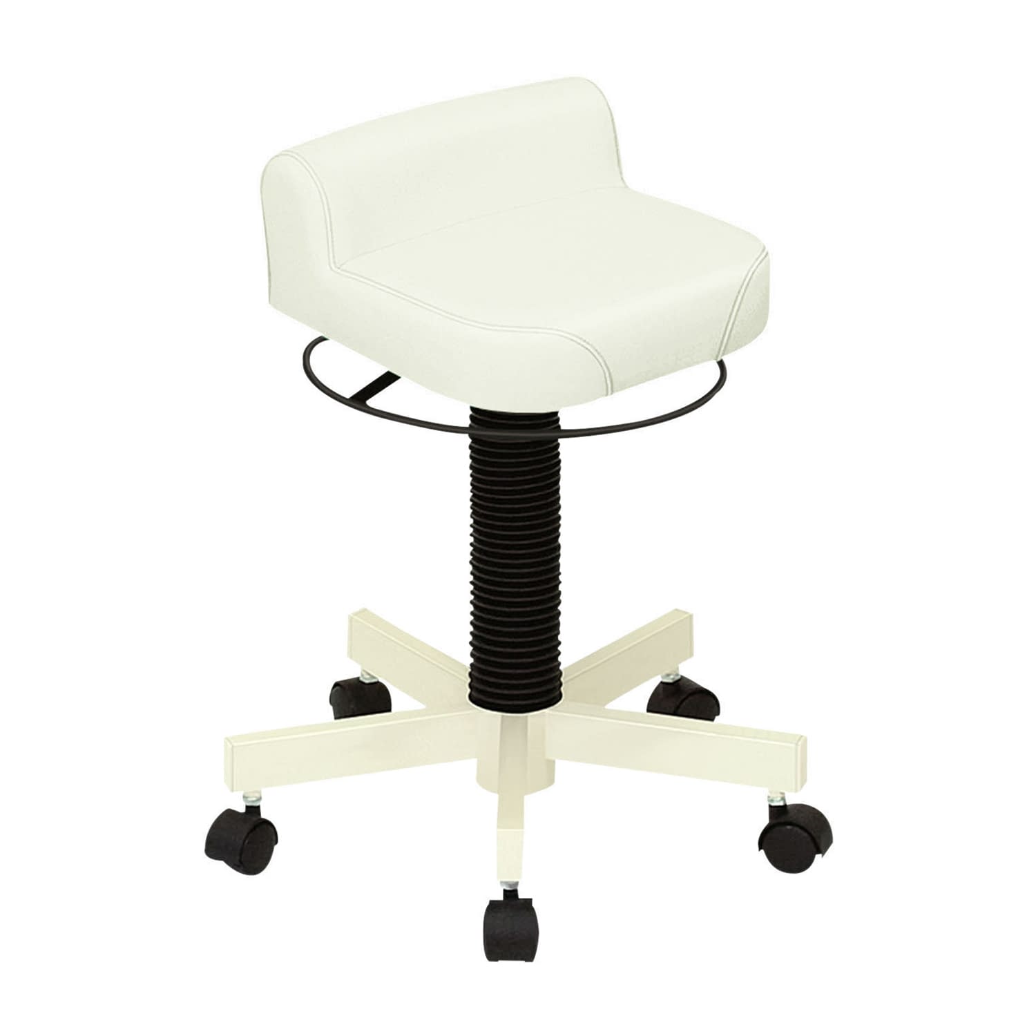 クランケチェア(キャスター付) 診察椅子 24-3212-0001 ビニルレザー白