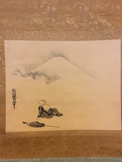 狩野尚信 富士見西行図｜古美術・掛け軸の販売・買取・鑑定-松本松栄堂