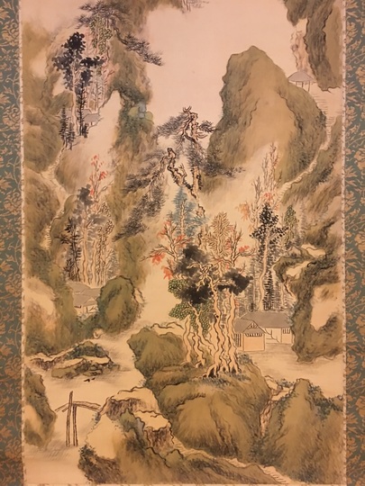 長井雲坪 青緑山水図｜古美術・掛け軸の販売・買取・鑑定-松本松栄堂