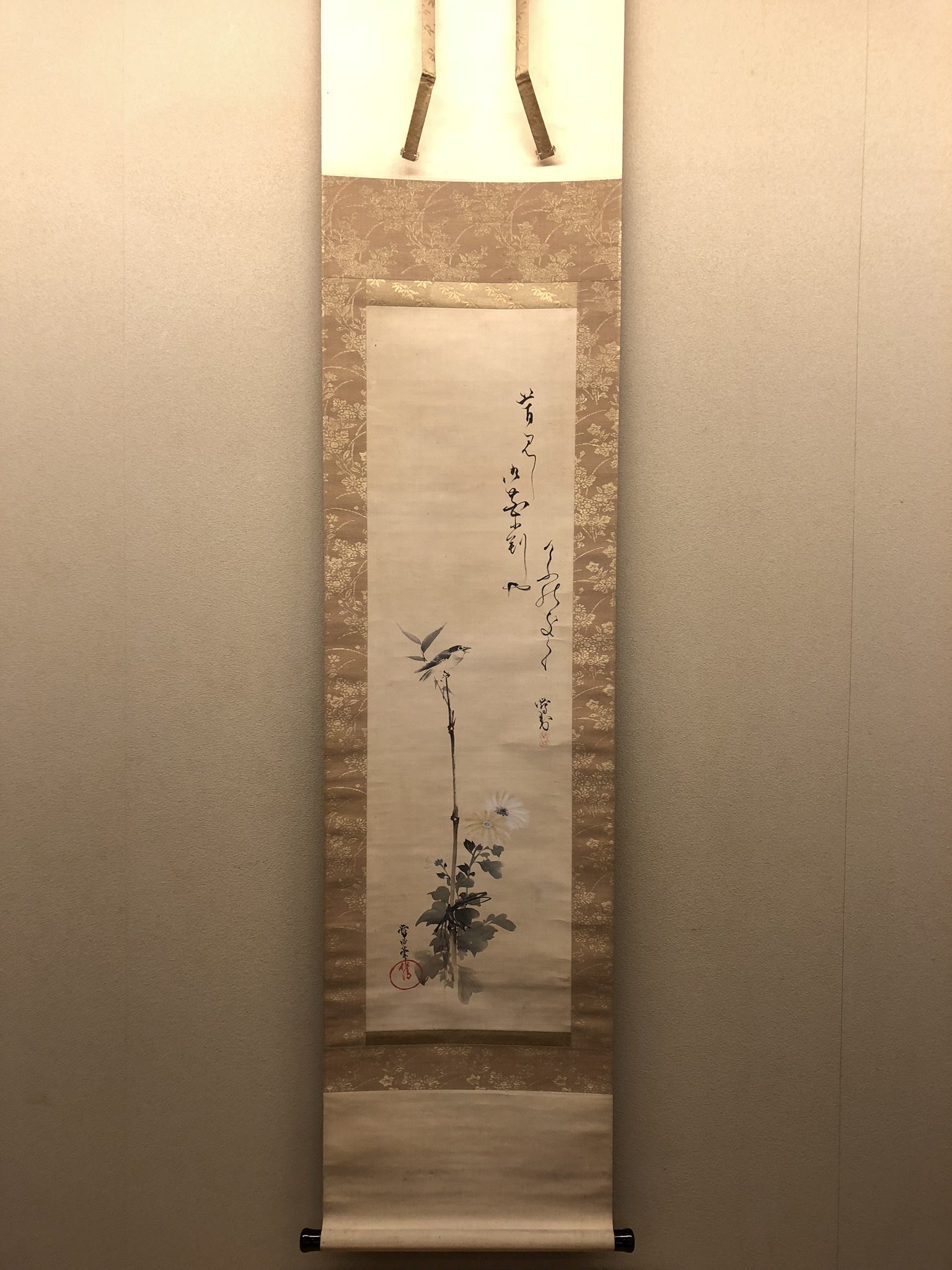 酒井鶯蒲 花鳥図｜古美術・掛け軸の販売・買取・鑑定-松本松栄堂