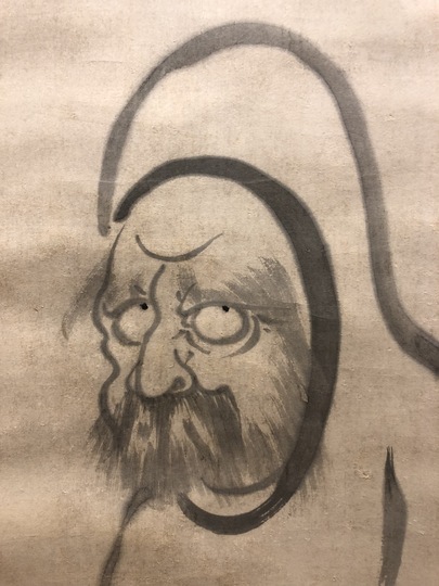 白隠慧鶴 起上小法師達磨図｜古美術・掛け軸の販売・買取・鑑定-松本松栄堂