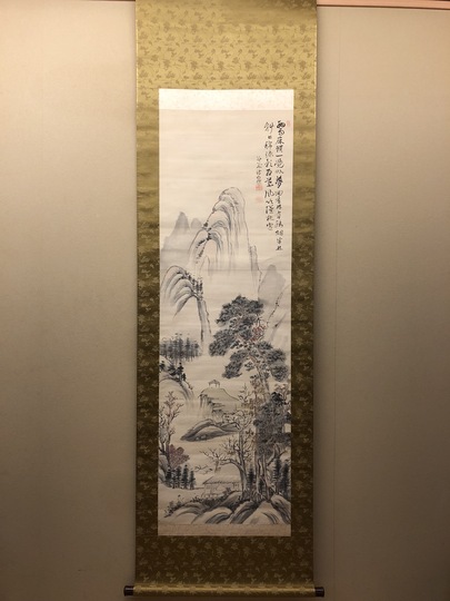 梁川紅蘭 秋景山水図｜古美術・掛け軸の販売・買取・鑑定-松本松栄堂