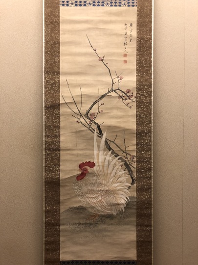 蠣崎波響 親子鶏図｜古美術・掛け軸の販売・買取・鑑定-松本松栄堂