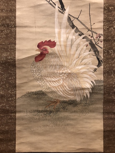 蠣崎波響 親子鶏図｜古美術・掛け軸の販売・買取・鑑定-松本松栄堂