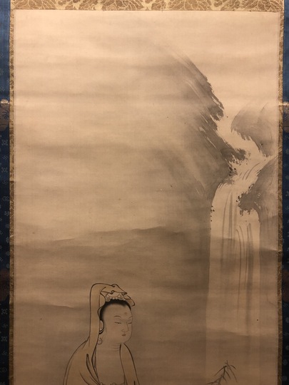 土佐光起 滝見観音之図｜古美術・掛け軸の販売・買取・鑑定-松本松栄堂