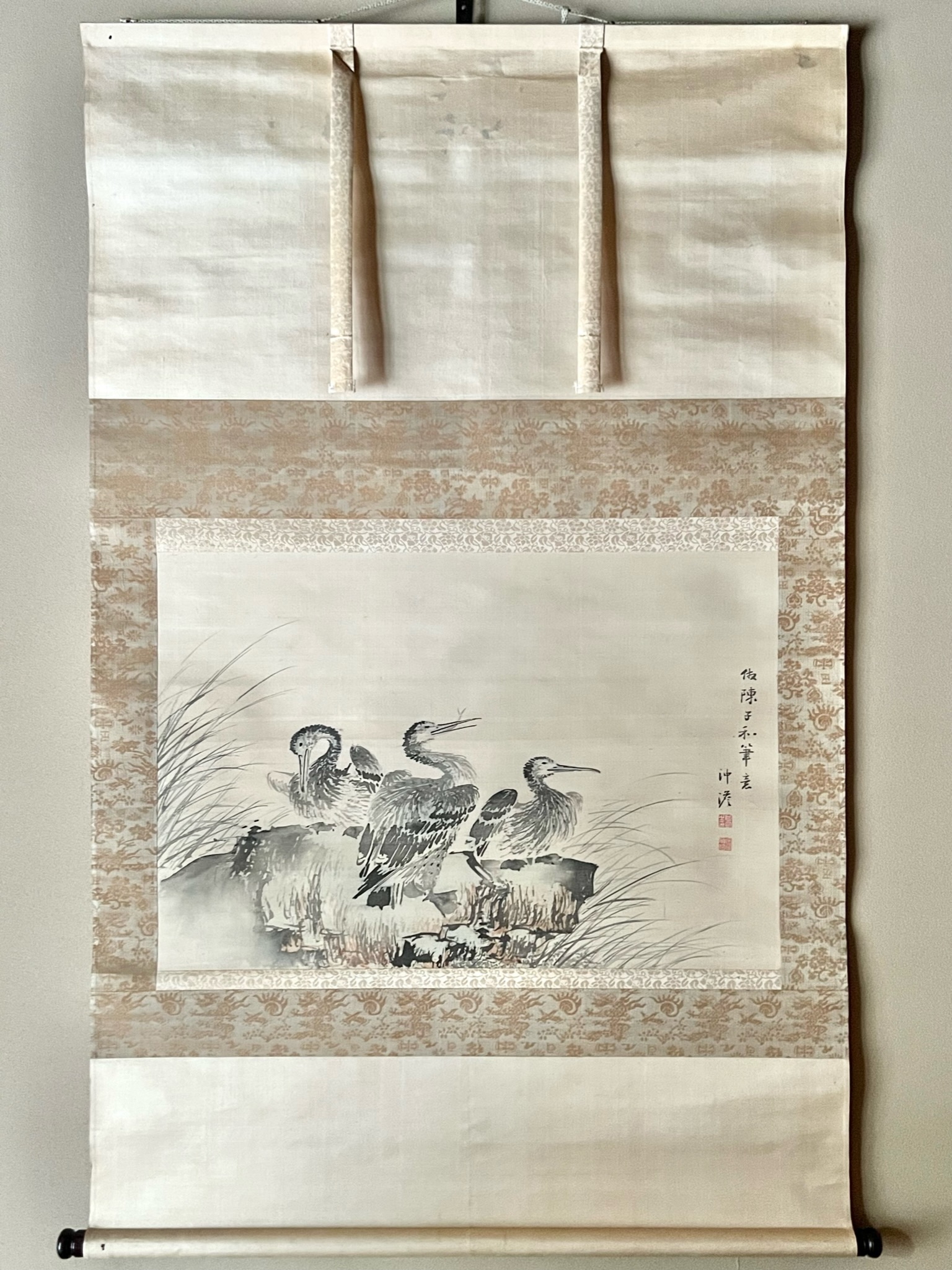 中林竹洞 倣陳子和 鵜図｜古美術・掛け軸の販売・買取・鑑定-松本松栄堂