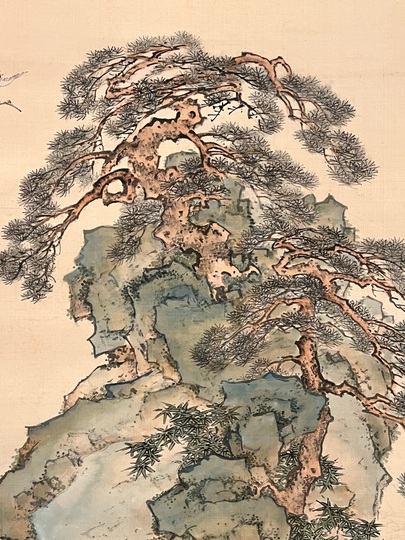 山本梅逸 青緑蓬莱山図｜古美術・掛け軸の販売・買取・鑑定-松本松栄堂