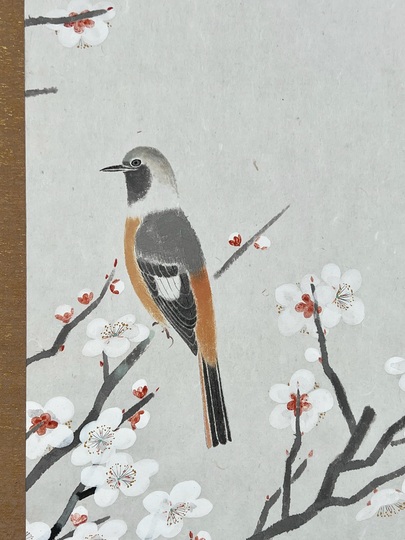 福田平八郎 白梅上鶲｜古美術・掛け軸の販売・買取・鑑定-松本松栄堂