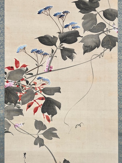 鈴木其一 秋草図｜古美術・掛け軸の販売・買取・鑑定-松本松栄堂