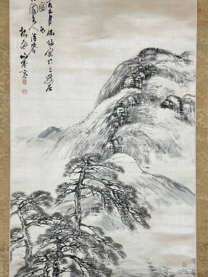 山本梅逸 倣元人水墨山水図｜古美術・掛け軸の販売・買取・鑑定-松本松栄堂