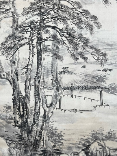 山本梅逸 倣元人水墨山水図｜古美術・掛け軸の販売・買取・鑑定-松本松栄堂