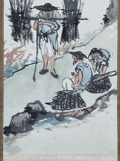 富岡鉄斎 漁樵問答図｜古美術・掛け軸の販売・買取・鑑定-松本松栄堂