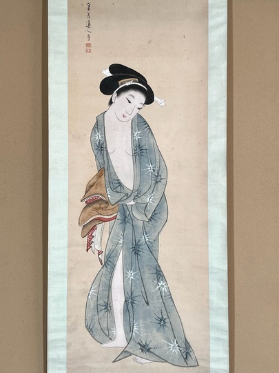 横井金谷 美人図｜古美術・掛け軸の販売・買取・鑑定-松本松栄堂