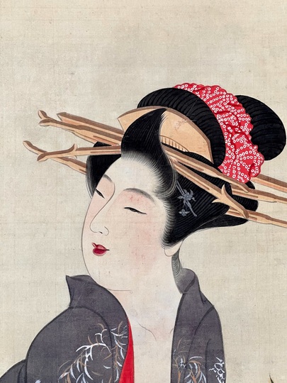 山口素絢 秋美人図｜古美術・掛け軸の販売・買取・鑑定-松本松栄堂